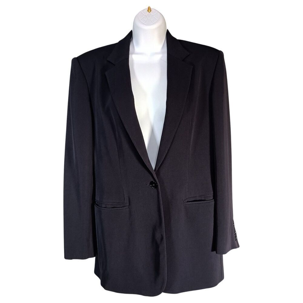 Lauren Ralph Lauren Blazer Blue Womens 8 Lined Business Classic Solid Long